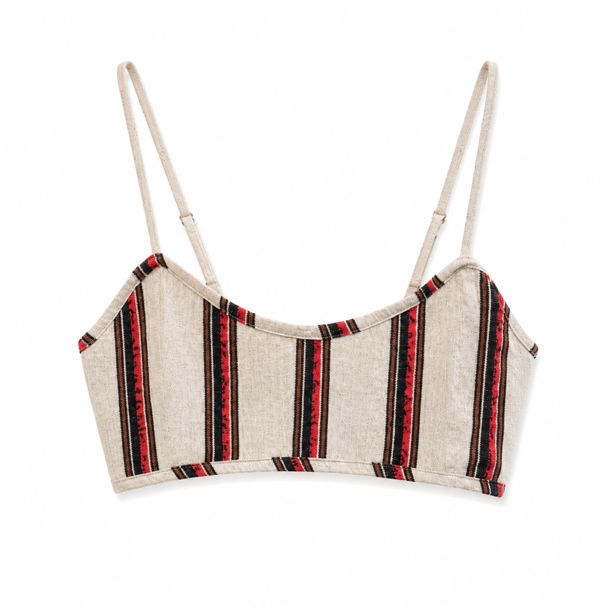 STRIPE BRA TOP - RED